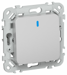 FLITE Выключ. 1-кл. 2п. прох инд 10А ВС6/21-1-1-ФлА ал. IEK