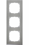 Рамка 3-пост. цвет нержавеющая сталь матовый, пластик горизонт. и вертик., IP20 MERTEN SE