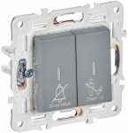 SKANDY Выключ. 2-кл. с инд. отел. 10А SK-V16Gr сер. IEK
