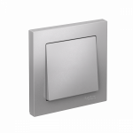 Выключатель 1кл с/у алюминий в сборе AtlasDesign Systeme Electric