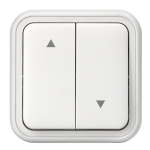 Выключатель, для жалюзи белый, ОП, винтовые клеммы белый, Бронто EKF