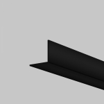 Led Strip Рассеиватель для профиля 16×16 (Угол, Чёрный, 2 м), ALM-1616S-B-DF-2M