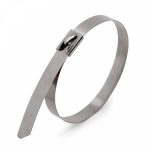 Хомут кабельный (стяжка) 150ммx4.6ммx0.38мм металл серый Fortisflex