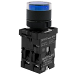 Кнопка управления NP2-BW3661 плоская синяя, 1НО, AC/DC230В(LED), IP40 (R)