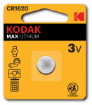 Элемент питания CR1620 литиевый бл.1шт. Kodak (1/60/240)