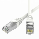 Патч-корд экранированный SLIM CAT6 U/FTP 4х2, 28 AWG, LSZH, белый, 0,5м