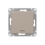 Механизм выключателя, одноклавишный, с подсветкой, кремовый Эпика EKF