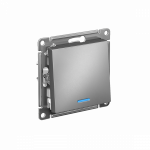 Выключатель 1кл прох с подсв с/у сталь механизм быстрозажим AtlasDesign Systeme Electric  (1/20)