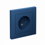 Розетка 1гн без З/К с/у аквамарин в сборе 16А AtlasDesign Systeme Electric