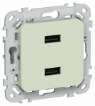 FLITE Роз. USB AA 2,1А РЮ-2-ФлП пан. IEK