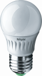 Лампа светодиод 5Вт шар Е27 2700К 375Лм матовая NLL-P-G45-5-230-2.7K-E27 Navigator (10/100)