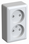 Розетка 2гн без З/К шторки о/у белый изол.пласт. 16А IP20 Хит Systeme Electric  (1/112)