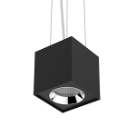 Светодиодный светильник VARTON DL-02 Cube подвесной 125х135 мм 20 Вт 4000 K 35° RAL9005 черный муар диммируемый по протоколу DALI