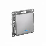 Выключатель 1кл прох с подсв с/у алюминий механизм AtlasDesign Systeme Electric  (1/20)