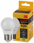 Лампа светодиод 7Вт шар Е27 3000К 630Лм P45-7W-830-E27 Kodak (1/10)