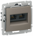 IEKVALENA Роз. комп. 2-ая RJ45 кат.6 UTP 6945321 капуч. IEK