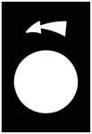 Табличка для приборов цепей управления прочее, символ "стрела" 30x40 черный SE _