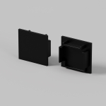 Led Strip Комплект заглушек (для профиля 25×22) 2 шт., ALM-2522-B-EC
