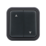 Выключатель, для жалюзи черный, ОП, винтовые клеммы антрацит, Бронто EKF