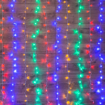 Гирлянда "Светодиодный Дождь" 1,5х1м, свечение с динамикой, прозрачный провод, Мультиколор Neon-Night (1/1/80)
