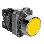 Кнопка управления NP2-BA55 без подсветки желтая, 1НО+1НЗ, IP40 (R)