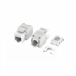 Модуль Кейстоун (Keystone) RJ45 CAT5E неэкранированный, 180 градусов, безынструментальный монтаж (Toolless), белый (применим с инструментом RT)