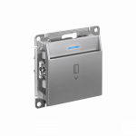 Выключатель карточный с/у алюминий механизм без задержки времени AtlasDesign Systeme Electric