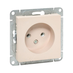Механизм розетки, 16А, без заземления, без шторок, кремовый Эпика EKF