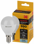 Лампа светодиод 11Вт шар Е14 4000К 990Лм P45-11W-840-E14 Kodak (1/10)