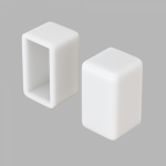 Заглушка для гибкого неона 12x6мм 2 шт. 20069 Белый