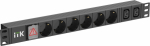 ITK PDU 6 розеток нем. ст. + 2 С13 LED 1U каб. 2м нем. ст.