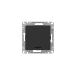 Механизм выключателя, одноклавишный, с подсветкой, чёрный Эпика EKF