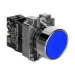 Кнопка управления NP2-BA65 без подсветки синяя, 1НО+1НЗ, IP40 (R)