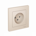 Розетка 1гн без З/К с/у крем в сборе 16А AtlasDesign Systeme Electric (1/15)