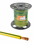 Провод ПуГВ 1х4,0 ГОСТ на катушке (150м), желто-зеленый TDM