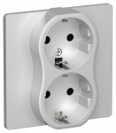 FLITE Роз. 2-я с з/к без з/ш б/к 16А РС12-1-К-ФлА ал. IEK