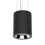 Светодиодный светильник VARTON DL-02 Tube подвесной 150х220 мм 55 Вт 3000 K 35° RAL9005 черный муар диммируемый по протоколу DALI
