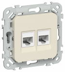 FLITE Роз. 2-я комп. RJ45 кат.6 UTP РК6-2-0-ФлСл сл IEK