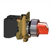 Селекторный переключатель 2-позиц. с рукояткой 1НО 1НЗ 220-230В красный IP66 Schneider Electric