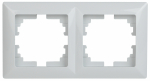 Рамка для розеток и выключателей Intro Solo 4-502-01 на 2 поста, СУ, белый