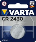 Элемент питания CR2430 литиевый бл. 1шт VARTA (1/10)