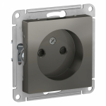 Розетка 1гн без З/К шторки с/у сталь механизм 16А AtlasDesign Systeme Electric