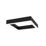 Светодиодный светильник VARTON Х-line квадратный подвесной 40 Вт 3000 К 575x575x100 мм RAL9005 черный муар с рассеивателем опал