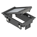 Лючок GES2U (универсальный) для 3 розеток Modul45 (для 1xUT3 арт. 7408723) полиамид, черный