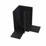 Угловой коннектор S35 накладной черный