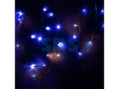 Гирлянда Айсикл (бахрома) светодиодный, 4,0 х 0,6 м, с эффектом мерцания, черный провод "КАУЧУК", 230 В, диоды синие, NEON-NIGHT