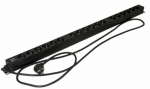 Hyperline SHE-18SH-2.5EU Блок розеток, 18 розеток Schuko, 16 A, 250В, кабель питания 3х1.5мм2, длина 2.5 м, с вилкой Schuko, 950x44.4x44.4 мм (ДхШхВ)