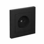 ATLASDESIGN РОЗЕТКА без заземления, 16А, в сборе, КАРБОН