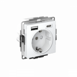 Розетка 1гн c З/К+2хUSB typeА+ typeС с/у лотос механизм 16А AtlasDesign Systeme Electric(1)