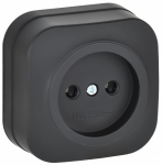 GLORY Роз. без з/к/ш о/у 10А РС20-2-ХЧм черн. м. IEK